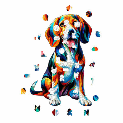 Coonhound - Rompecabezas de Madera