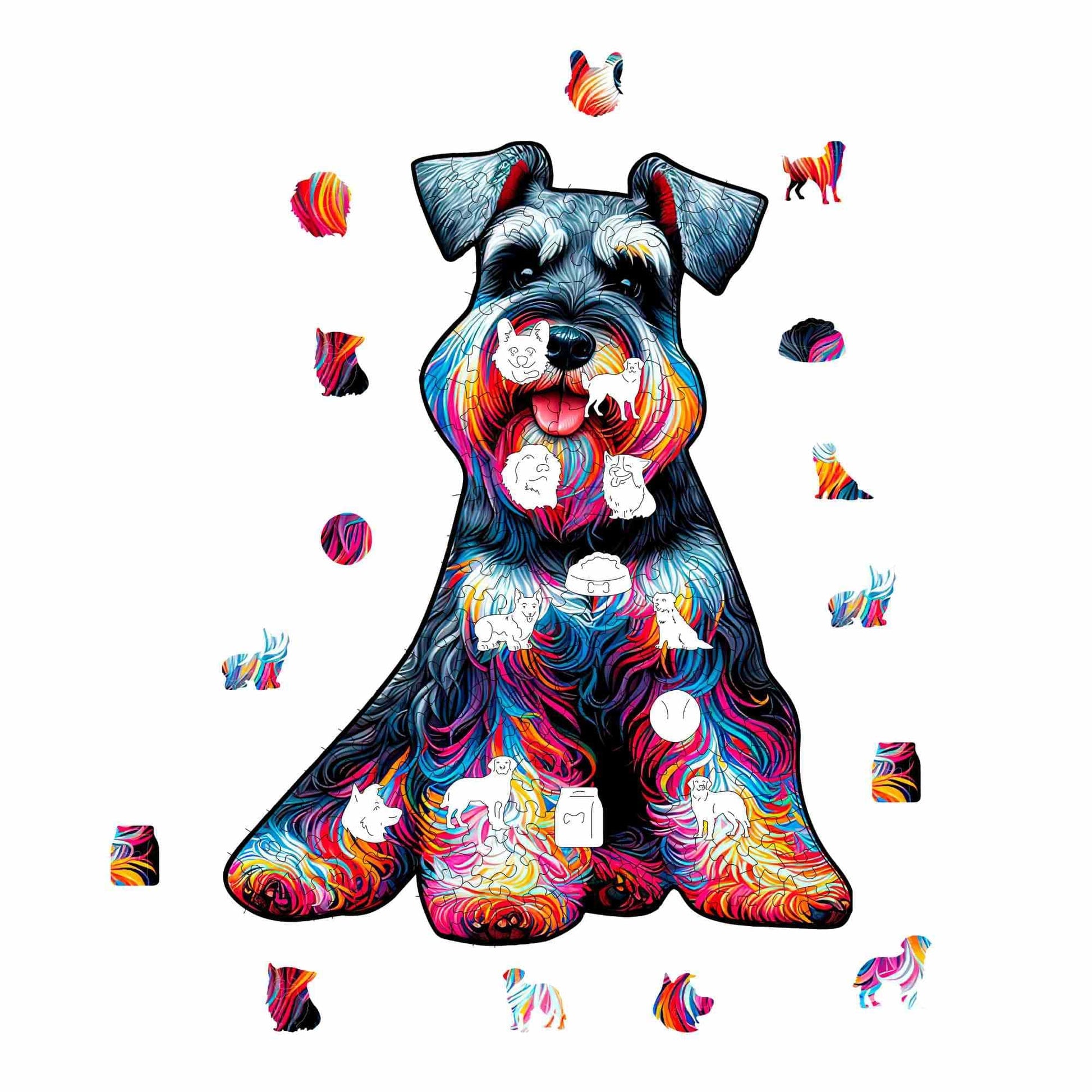 Schnauzer Miniatura - Rompecabezas de Madera
