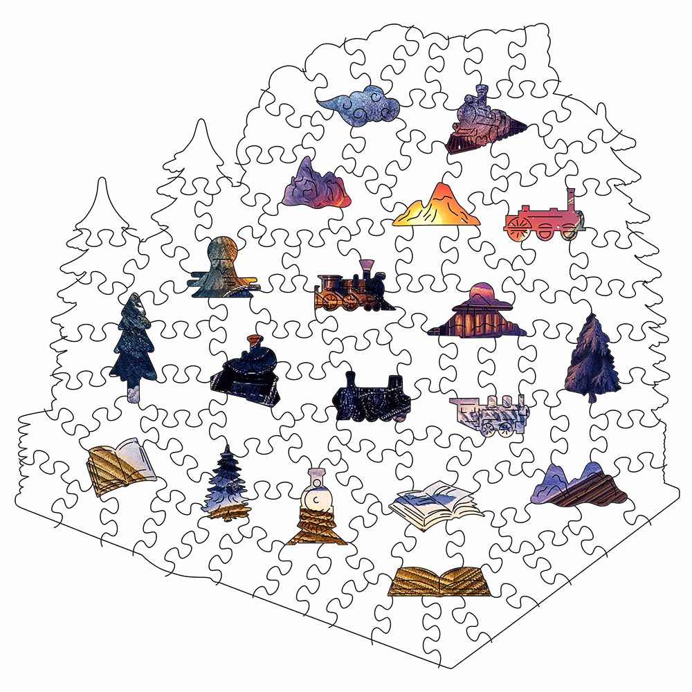 Animal Jigsaw Puzzle > Wooden Jigsaw Puzzle > Jigsaw Puzzle The Winter Train - Jigsaw Puzzle