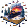 Animal Jigsaw Puzzle > Wooden Jigsaw Puzzle > Jigsaw Puzzle A5 The Winter Train - Jigsaw Puzzle