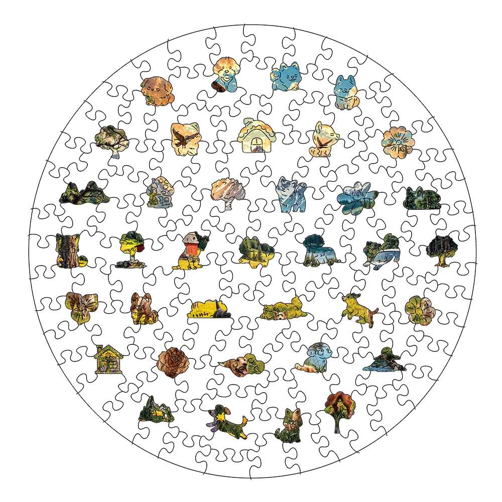 Animal Jigsaw Puzzle > Wooden Jigsaw Puzzle > Jigsaw Puzzle Cottage Cats - Jigsaw Puzzle