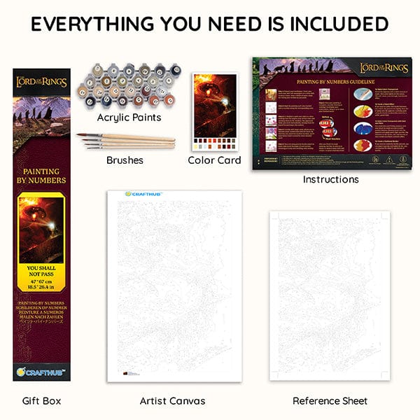 Animal Jigsaw Puzzle > Wooden Jigsaw Puzzle > Jigsaw Puzzle Without Frame You Shall Not Pass - Paint By Numbers Kit