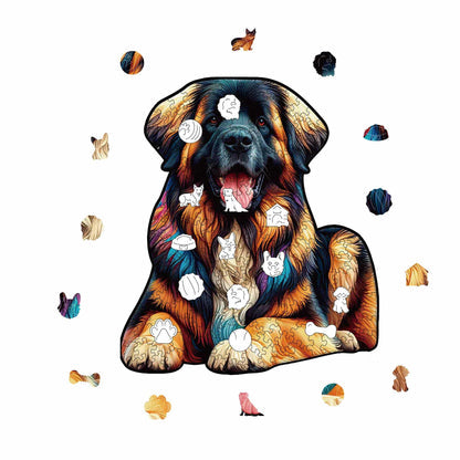 Leonberger - Rompecabezas de Madera