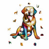 Labrador Amarillo - Rompecabezas de Madera
