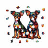 Pinscher Miniatura Gemelo - Rompecabezas de Madera