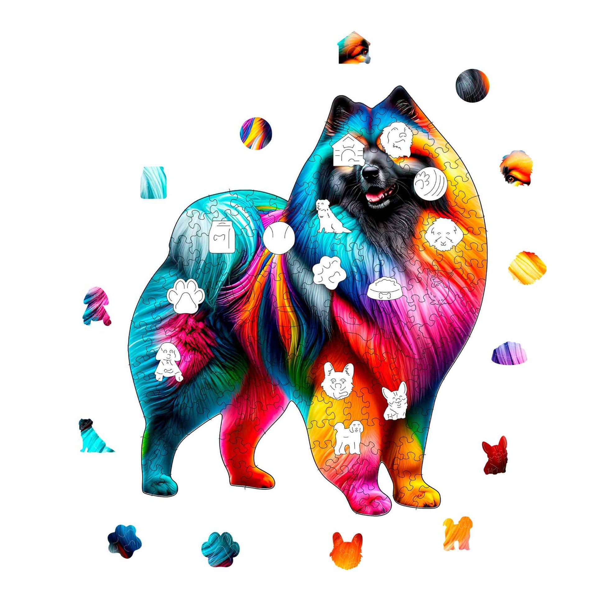 Keeshond - Rompecabezas de Madera