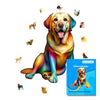 Labrador Amarillo - Rompecabezas de Madera