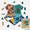 Animal Jigsaw Puzzle > Wooden Jigsaw Puzzle > Jigsaw Puzzle A4 + Caja de regalo de madera Harry Potter - Hogwarts House Prides Wooden Jigsaw Puzzle