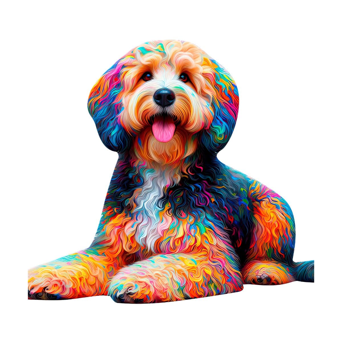 Sheepadoodle - Rompecabezas de Madera